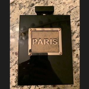 Acrylic black and gold purse